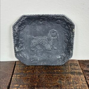 Vintage Dog Relief Decorative Trinket Tray Lightweight Cocker Spaniel Oddities